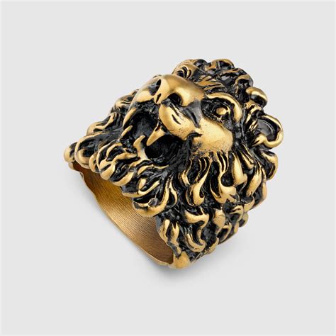 gucci lion necklace mens free shipping|gucci lion ring.